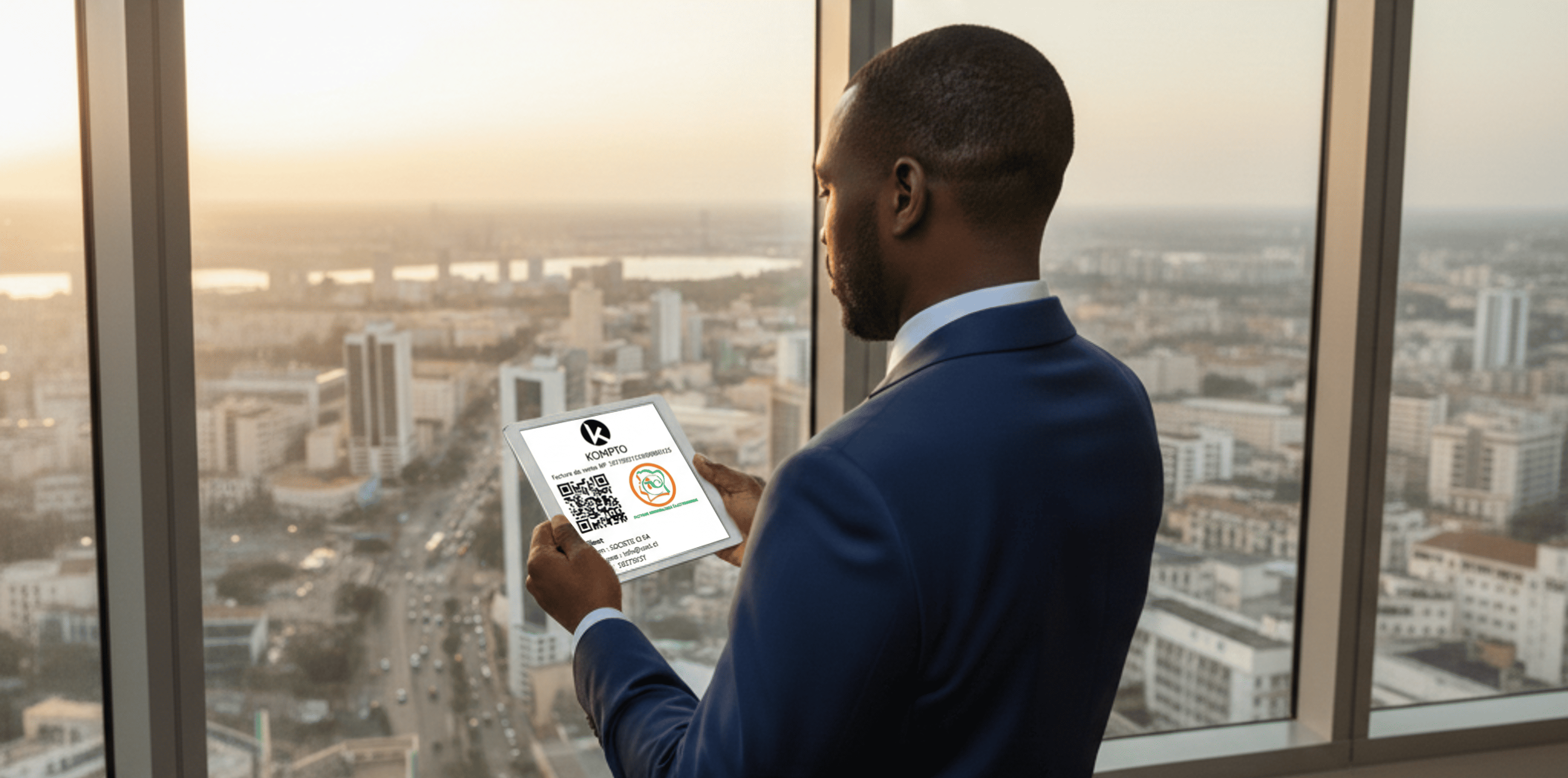 Exemple de QR code d'une Facture Normalisée Électronique (FNE) générée par KOMPTO en Côte d'Ivoire